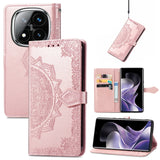 Mandala Flower Embossed Leather Phone Case, For Xiaomi Redmi Note 14 Pro+ 5G, For Xiaomi Redmi Note 14 Pro 5G, For Redmi 15C 5G / 4G Glodal 171mm