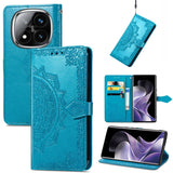 Mandala Flower Embossed Leather Phone Case, For Xiaomi Redmi Note 14 Pro+ 5G, For Xiaomi Redmi Note 14 Pro 5G, For Redmi 15C 5G / 4G Glodal 171mm