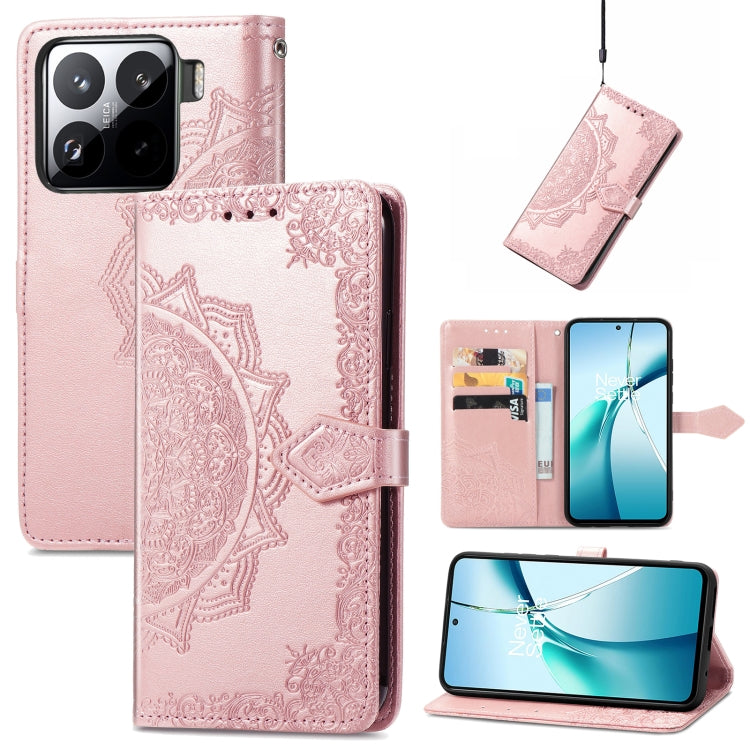 Mandala Flower Embossed Leather Phone Case, For Xiaomi 15T Pro, For Xiaomi 15T, For Xiaomi 15 Ultra, For Redmi Turbo 4, For Xiaomi Poco X7 Pro, For Xiaomi 15 Pro, For Xiaomi 15, For Xiaomi Redmi Note 14 5G