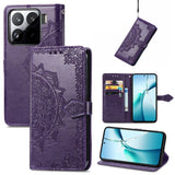 Mandala Flower Embossed Leather Phone Case, For Xiaomi 15T Pro, For Xiaomi 15T, For Xiaomi 15 Ultra, For Redmi Turbo 4, For Xiaomi Poco X7 Pro, For Xiaomi 15 Pro, For Xiaomi 15, For Xiaomi Redmi Note 14 5G