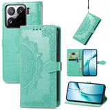 Mandala Flower Embossed Leather Phone Case, For Xiaomi 15T Pro, For Xiaomi 15T, For Xiaomi 15 Ultra, For Redmi Turbo 4, For Xiaomi Poco X7 Pro, For Xiaomi 15 Pro, For Xiaomi 15, For Xiaomi Redmi Note 14 5G