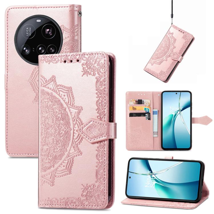 Mandala Flower Embossed Leather Phone Case, For Xiaomi 15T Pro, For Xiaomi 15T, For Xiaomi 15 Ultra, For Redmi Turbo 4, For Xiaomi Poco X7 Pro, For Xiaomi 15 Pro, For Xiaomi 15, For Xiaomi Redmi Note 14 5G