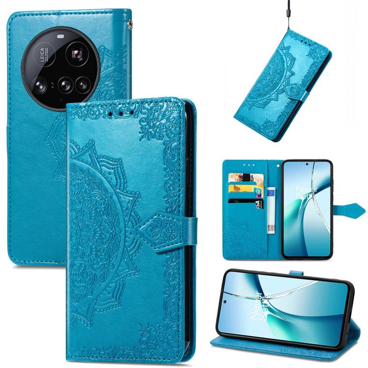 Mandala Flower Embossed Leather Phone Case, For Xiaomi 15T Pro, For Xiaomi 15T, For Xiaomi 15 Ultra, For Redmi Turbo 4, For Xiaomi Poco X7 Pro, For Xiaomi 15 Pro, For Xiaomi 15, For Xiaomi Redmi Note 14 5G