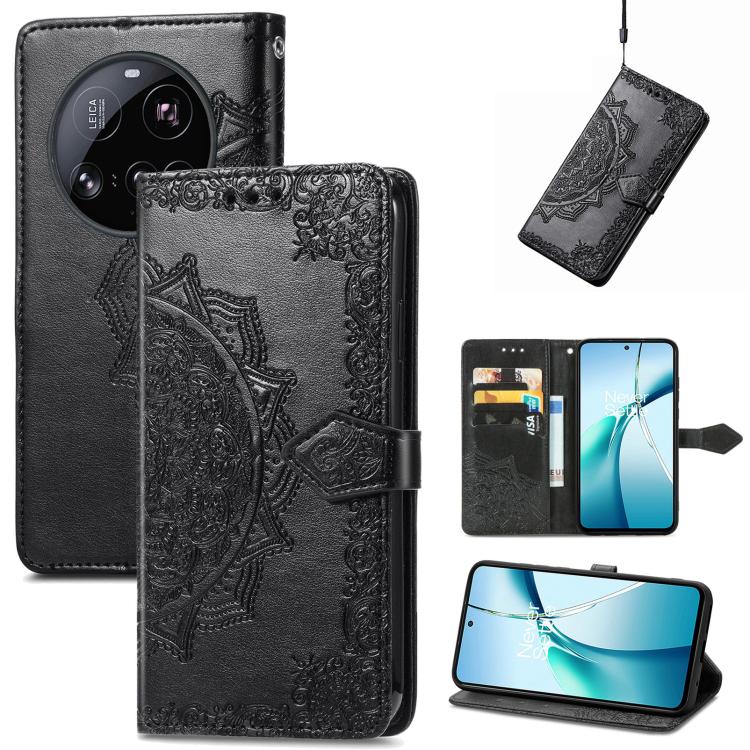 Mandala Flower Embossed Leather Phone Case, For Xiaomi 15T Pro, For Xiaomi 15T, For Xiaomi 15 Ultra, For Redmi Turbo 4, For Xiaomi Poco X7 Pro, For Xiaomi 15 Pro, For Xiaomi 15, For Xiaomi Redmi Note 14 5G