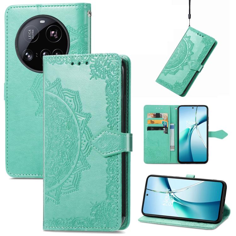 Mandala Flower Embossed Leather Phone Case, For Xiaomi 15T Pro, For Xiaomi 15T, For Xiaomi 15 Ultra, For Redmi Turbo 4, For Xiaomi Poco X7 Pro, For Xiaomi 15 Pro, For Xiaomi 15, For Xiaomi Redmi Note 14 5G