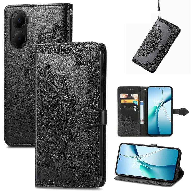 Mandala Flower Embossed Leather Phone Case, For Xiaomi 15T Pro, For Xiaomi 15T, For Xiaomi 15 Ultra, For Redmi Turbo 4, For Xiaomi Poco X7 Pro, For Xiaomi 15 Pro, For Xiaomi 15, For Xiaomi Redmi Note 14 5G