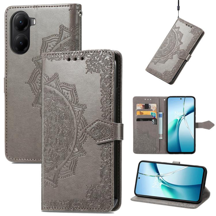 Mandala Flower Embossed Leather Phone Case, For Xiaomi 15T Pro, For Xiaomi 15T, For Xiaomi 15 Ultra, For Redmi Turbo 4, For Xiaomi Poco X7 Pro, For Xiaomi 15 Pro, For Xiaomi 15, For Xiaomi Redmi Note 14 5G