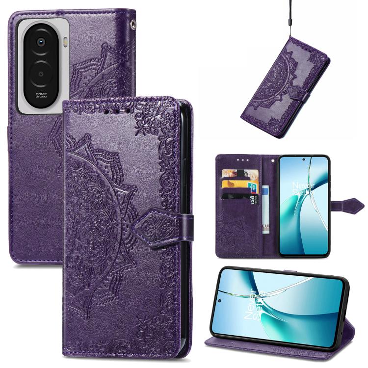 Mandala Flower Embossed Leather Phone Case, For Xiaomi Poco X8 Pro Max 5G, For Xiaomi Poco X8 Pro 5G, For Redmi Turbo 5 Max 5G, For Redmi Turbo 5 5G, For Xiaomi 17 Pro Max, For Xiaomi 17 Pro, For Xiaomi 17, For Xiaomi Poco M7 4G 169mm