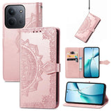 Mandala Flower Embossed Leather Phone Case, For Xiaomi Redmi Note 14 Pro+ 5G, For Xiaomi Redmi Note 14 Pro 5G, For Redmi 15C 5G / 4G Glodal 171mm
