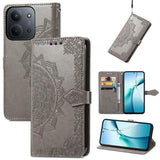 Mandala Flower Embossed Leather Phone Case, For Xiaomi Redmi Note 14 Pro+ 5G, For Xiaomi Redmi Note 14 Pro 5G, For Redmi 15C 5G / 4G Glodal 171mm