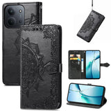 Mandala Flower Embossed Leather Phone Case, For Xiaomi Redmi Note 14 Pro+ 5G, For Xiaomi Redmi Note 14 Pro 5G, For Redmi 15C 5G / 4G Glodal 171mm