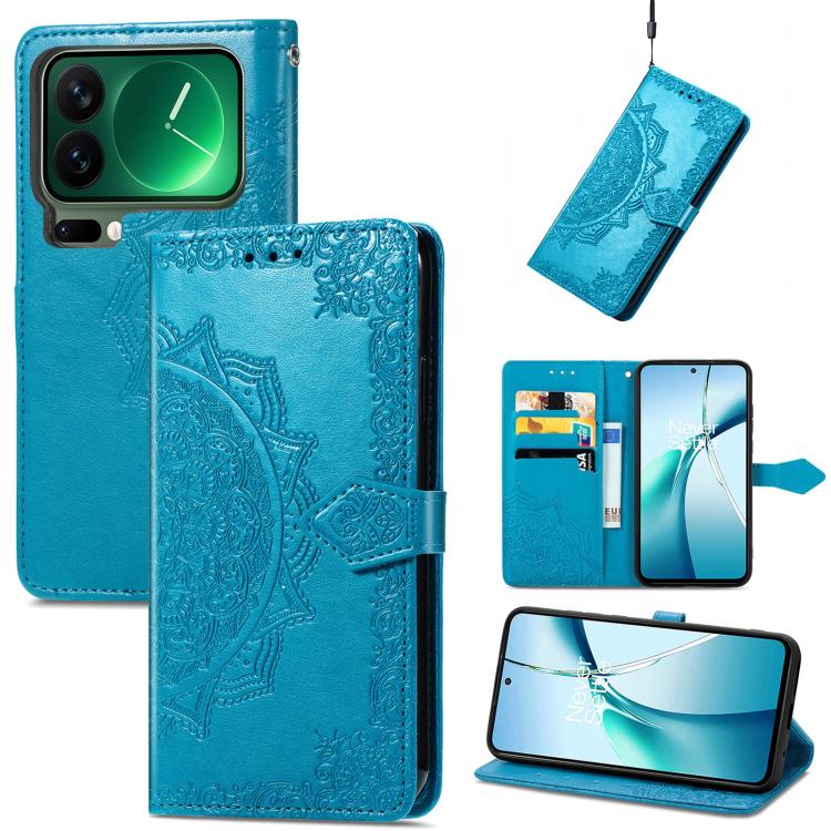 Mandala Flower Embossed Leather Phone Case, For Xiaomi Poco X8 Pro Max 5G, For Xiaomi Poco X8 Pro 5G, For Redmi Turbo 5 Max 5G, For Redmi Turbo 5 5G, For Xiaomi 17 Pro Max, For Xiaomi 17 Pro, For Xiaomi 17, For Xiaomi Poco M7 4G 169mm