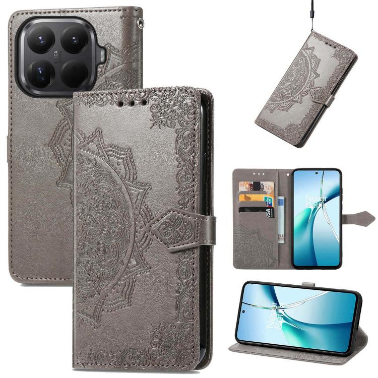 Mandala Flower Embossed Leather Phone Case, For Xiaomi 15T Pro, For Xiaomi 15T, For Xiaomi 15 Ultra, For Redmi Turbo 4, For Xiaomi Poco X7 Pro, For Xiaomi 15 Pro, For Xiaomi 15, For Xiaomi Redmi Note 14 5G