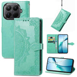 Mandala Flower Embossed Leather Phone Case, For Xiaomi 15T Pro, For Xiaomi 15T, For Xiaomi 15 Ultra, For Redmi Turbo 4, For Xiaomi Poco X7 Pro, For Xiaomi 15 Pro, For Xiaomi 15, For Xiaomi Redmi Note 14 5G