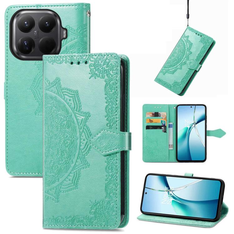 Mandala Flower Embossed Leather Phone Case, For Xiaomi 15T Pro, For Xiaomi 15T, For Xiaomi 15 Ultra, For Redmi Turbo 4, For Xiaomi Poco X7 Pro, For Xiaomi 15 Pro, For Xiaomi 15, For Xiaomi Redmi Note 14 5G