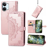 Mandala Flower Embossed Leather Phone Case, For Xiaomi Poco X8 Pro Max 5G, For Xiaomi Poco X8 Pro 5G, For Redmi Turbo 5 Max 5G, For Redmi Turbo 5 5G, For Xiaomi 17 Pro Max, For Xiaomi 17 Pro, For Xiaomi 17, For Xiaomi Poco M7 4G 169mm