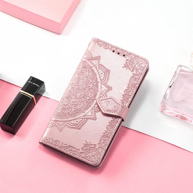 Mandala Flower Embossed Leather Phone Case, For Xiaomi Poco X8 Pro Max 5G, For Xiaomi Poco X8 Pro 5G, For Redmi Turbo 5 Max 5G, For Redmi Turbo 5 5G, For Xiaomi 17 Pro Max, For Xiaomi 17 Pro, For Xiaomi 17, For Xiaomi Poco M7 4G 169mm