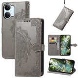 Mandala Flower Embossed Leather Phone Case, For Xiaomi Poco X8 Pro Max 5G, For Xiaomi Poco X8 Pro 5G, For Redmi Turbo 5 Max 5G, For Redmi Turbo 5 5G, For Xiaomi 17 Pro Max, For Xiaomi 17 Pro, For Xiaomi 17, For Xiaomi Poco M7 4G 169mm