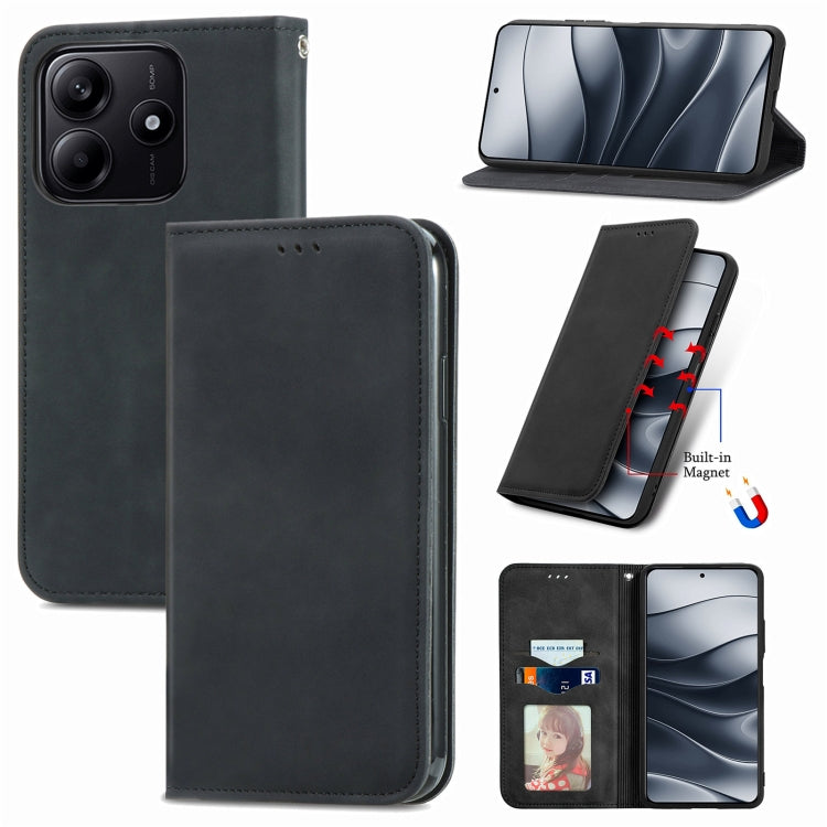 Retro Skin Feel Magnetic Flip Leather Phone Case, For Xiaomi 15T Pro, For Xiaomi 15T, For Redmi Note 14 4G 164.84mm, For Xiaomi 15 Ultra, For Redmi Note 14 4G 163.25mm, For Xiaomi 15 Pro, For Xiaomi 15, For Xiaomi Redmi Note 14 5G