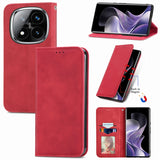 Retro Skin Feel Magnetic Flip Leather Phone Case, For Xiaomi Redmi Note 14 Pro+ 5G, For Xiaomi Redmi Note 14 Pro 5G, For Redmi 15C 5G / 4G Global 171mm