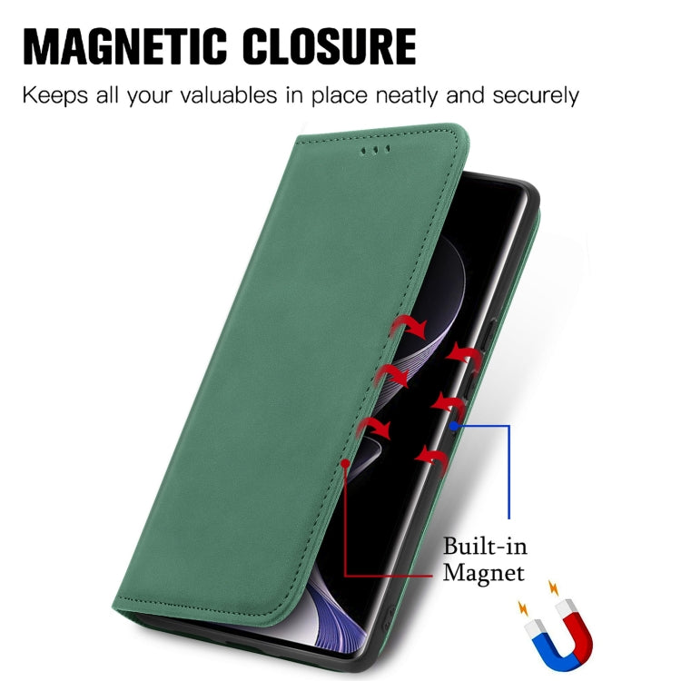 Retro Skin Feel Magnetic Flip Leather Phone Case, For Xiaomi Redmi Note 14 Pro+ 5G, For Xiaomi Redmi Note 14 Pro 5G, For Redmi 15C 5G / 4G Global 171mm