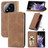 Retro Skin Feel Magnetic Flip Leather Phone Case, For Xiaomi Redmi Note 14 Pro+ 5G, For Xiaomi Redmi Note 14 Pro 5G, For Redmi 15C 5G / 4G Global 171mm