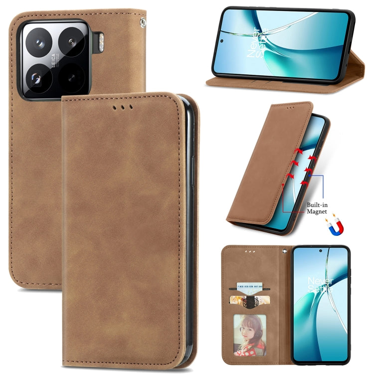 Retro Skin Feel Magnetic Flip Leather Phone Case, For Xiaomi 15T Pro, For Xiaomi 15T, For Redmi Note 14 4G 164.84mm, For Xiaomi 15 Ultra, For Redmi Note 14 4G 163.25mm, For Xiaomi 15 Pro, For Xiaomi 15, For Xiaomi Redmi Note 14 5G
