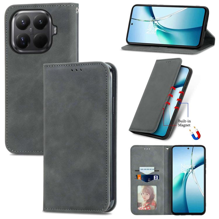 Retro Skin Feel Magnetic Flip Leather Phone Case, For Xiaomi 15T Pro, For Xiaomi 15T, For Redmi Note 14 4G 164.84mm, For Xiaomi 15 Ultra, For Redmi Note 14 4G 163.25mm, For Xiaomi 15 Pro, For Xiaomi 15, For Xiaomi Redmi Note 14 5G
