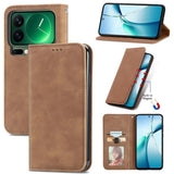 Retro Skin Feel Magnetic Flip Leather Phone Case, For Xiaomi Poco X8 Pro Max 5G, For Xiaomi Poco X8 Pro 5G, For Redmi Turbo 5 Max 5G, For Redmi Turbo 5 5G, For Xiaomi 17 Pro Max, For Xiaomi 17 Pro, For Xiaomi 17, For Xiaomi Poco M7 4G 169mm