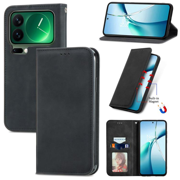 Retro Skin Feel Magnetic Flip Leather Phone Case, For Xiaomi Poco X8 Pro Max 5G, For Xiaomi Poco X8 Pro 5G, For Redmi Turbo 5 Max 5G, For Redmi Turbo 5 5G, For Xiaomi 17 Pro Max, For Xiaomi 17 Pro, For Xiaomi 17, For Xiaomi Poco M7 4G 169mm