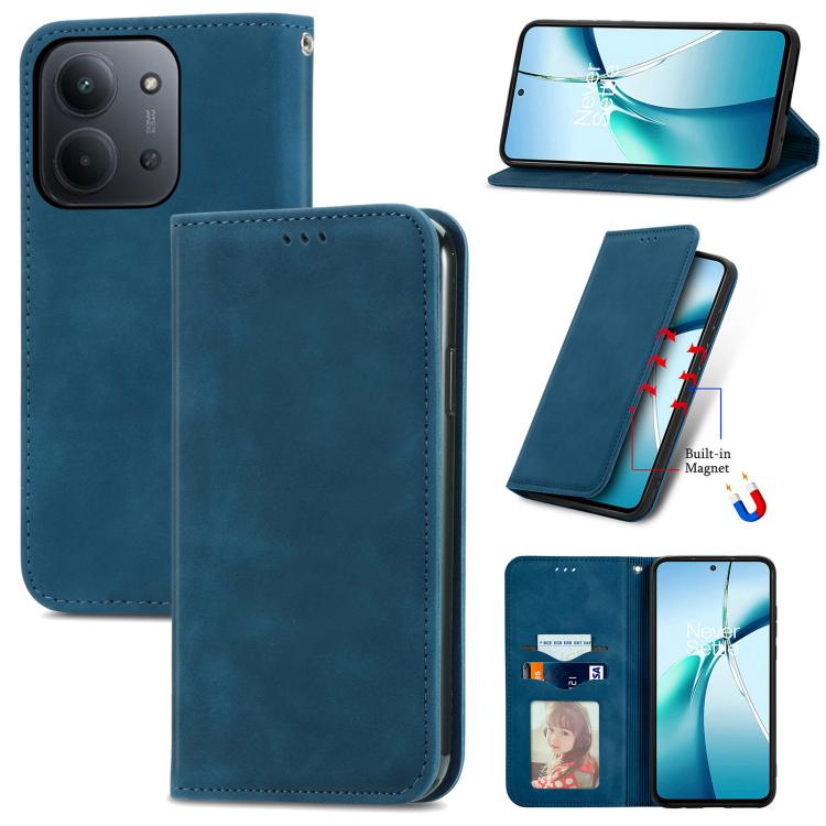 Retro Skin Feel Magnetic Flip Leather Phone Case, For Xiaomi Redmi Note 14 Pro+ 5G, For Xiaomi Redmi Note 14 Pro 5G, For Redmi 15C 5G / 4G Global 171mm