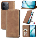 Retro Skin Feel Magnetic Flip Leather Phone Case, For Xiaomi Redmi Note 14 Pro+ 5G, For Xiaomi Redmi Note 14 Pro 5G, For Redmi 15C 5G / 4G Global 171mm