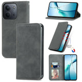 Retro Skin Feel Magnetic Flip Leather Phone Case, For Xiaomi Redmi Note 14 Pro+ 5G, For Xiaomi Redmi Note 14 Pro 5G, For Redmi 15C 5G / 4G Global 171mm