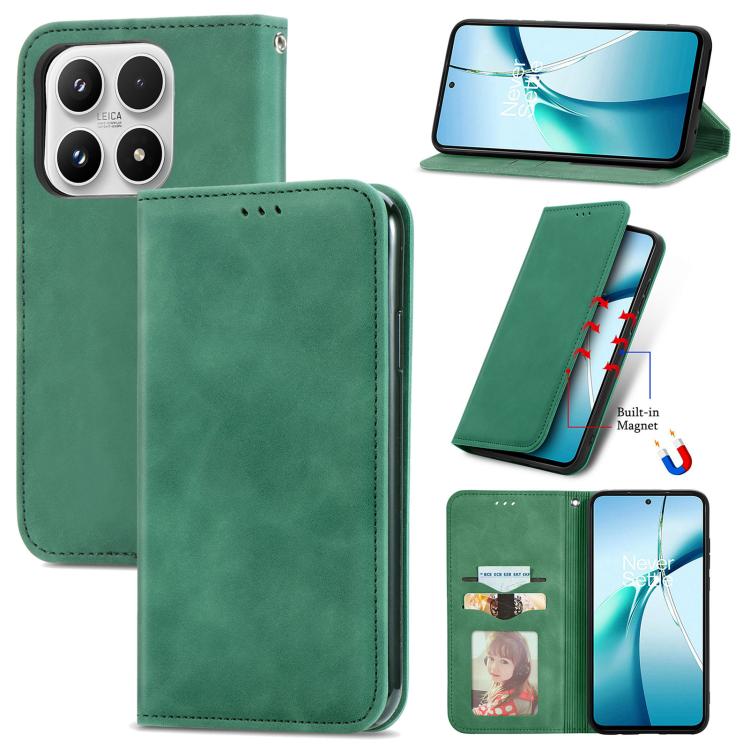 Retro Skin Feel Magnetic Flip Leather Phone Case, For Xiaomi Poco X8 Pro Max 5G, For Xiaomi Poco X8 Pro 5G, For Redmi Turbo 5 Max 5G, For Redmi Turbo 5 5G, For Xiaomi 17 Pro Max, For Xiaomi 17 Pro, For Xiaomi 17, For Xiaomi Poco M7 4G 169mm