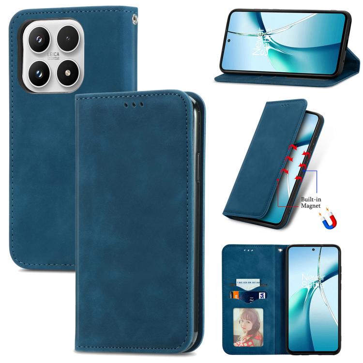 Retro Skin Feel Magnetic Flip Leather Phone Case, For Xiaomi Poco X8 Pro Max 5G, For Xiaomi Poco X8 Pro 5G, For Redmi Turbo 5 Max 5G, For Redmi Turbo 5 5G, For Xiaomi 17 Pro Max, For Xiaomi 17 Pro, For Xiaomi 17, For Xiaomi Poco M7 4G 169mm