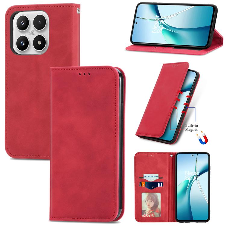 Retro Skin Feel Magnetic Flip Leather Phone Case, For Xiaomi Poco X8 Pro Max 5G, For Xiaomi Poco X8 Pro 5G, For Redmi Turbo 5 Max 5G, For Redmi Turbo 5 5G, For Xiaomi 17 Pro Max, For Xiaomi 17 Pro, For Xiaomi 17, For Xiaomi Poco M7 4G 169mm
