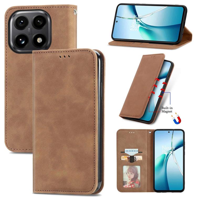 Retro Skin Feel Magnetic Flip Leather Phone Case, For Xiaomi 15T Pro, For Xiaomi 15T, For Redmi Note 14 4G 164.84mm, For Xiaomi 15 Ultra, For Redmi Note 14 4G 163.25mm, For Xiaomi 15 Pro, For Xiaomi 15, For Xiaomi Redmi Note 14 5G