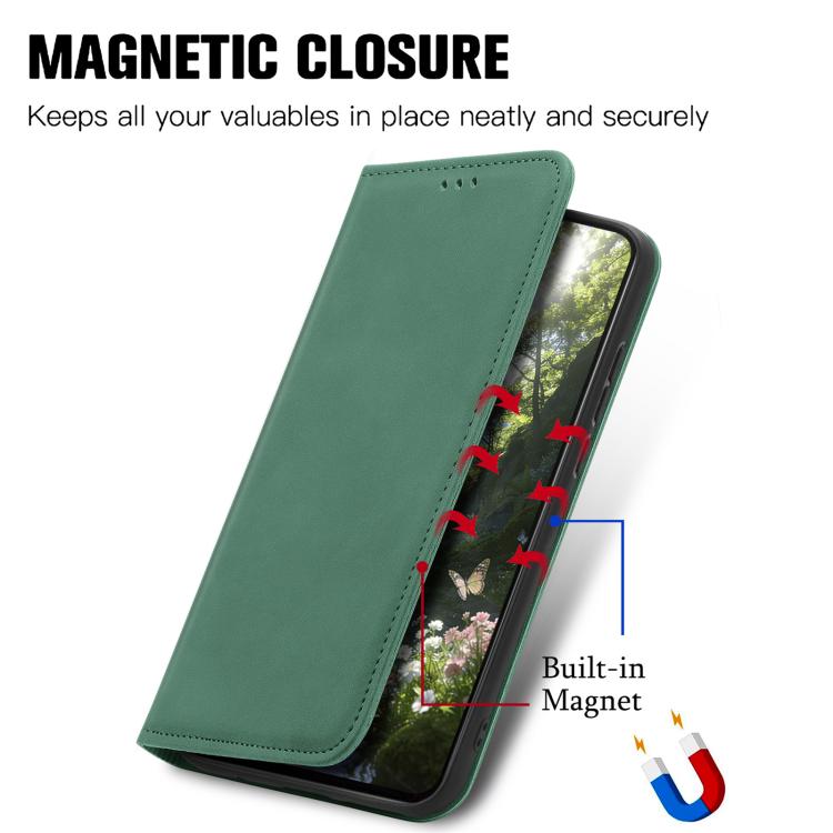 Retro Skin Feel Magnetic Flip Leather Phone Case, For Xiaomi Poco X8 Pro Max 5G, For Xiaomi Poco X8 Pro 5G, For Redmi Turbo 5 Max 5G, For Redmi Turbo 5 5G, For Xiaomi 17 Pro Max, For Xiaomi 17 Pro, For Xiaomi 17, For Xiaomi Poco M7 4G 169mm