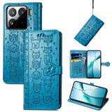 Cat and Dog Embossed Leather Phone Case, For Xiaomi 15, For Xiaomi Redmi Note 14 5G, For Xiaomi Redmi Note 14 Pro+ 5G, For Xiaomi Redmi Note 14 Pro 5G, For Redmi 15C 5G / 4G Global 171mm