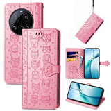 Cat and Dog Embossed Leather Phone Case, For Xiaomi 17, For Xiaomi Poco M7 4G 169mm, For Xiaomi 15T Pro, For Xiaomi 15T, For Xiaomi 15 Ultra, For Xiaomi 15 Pro