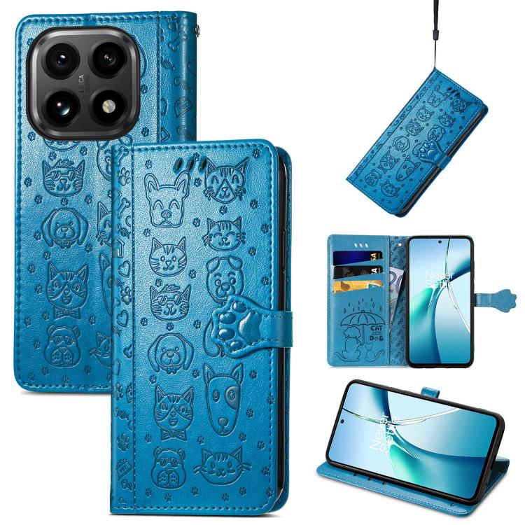 Cat and Dog Embossed Leather Phone Case, For Xiaomi 17, For Xiaomi Poco M7 4G 169mm, For Xiaomi 15T Pro, For Xiaomi 15T, For Xiaomi 15 Ultra, For Xiaomi 15 Pro