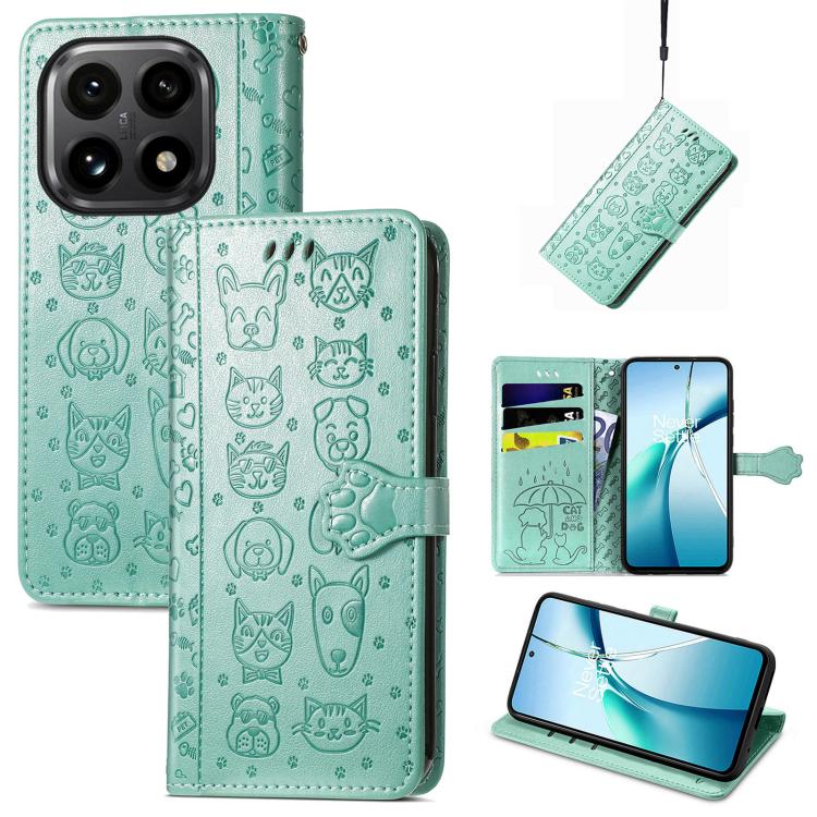 Cat and Dog Embossed Leather Phone Case, For Xiaomi 17, For Xiaomi Poco M7 4G 169mm, For Xiaomi 15T Pro, For Xiaomi 15T, For Xiaomi 15 Ultra, For Xiaomi 15 Pro