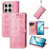 Cat and Dog Embossed Leather Phone Case, For Xiaomi 17, For Xiaomi Poco M7 4G 169mm, For Xiaomi 15T Pro, For Xiaomi 15T, For Xiaomi 15 Ultra, For Xiaomi 15 Pro