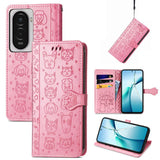 Cat and Dog Embossed Leather Phone Case, For Xiaomi 17, For Xiaomi Poco M7 4G 169mm, For Xiaomi 15T Pro, For Xiaomi 15T, For Xiaomi 15 Ultra, For Xiaomi 15 Pro