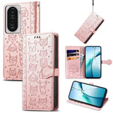 Cat and Dog Embossed Leather Phone Case, For Xiaomi 17, For Xiaomi Poco M7 4G 169mm, For Xiaomi 15T Pro, For Xiaomi 15T, For Xiaomi 15 Ultra, For Xiaomi 15 Pro