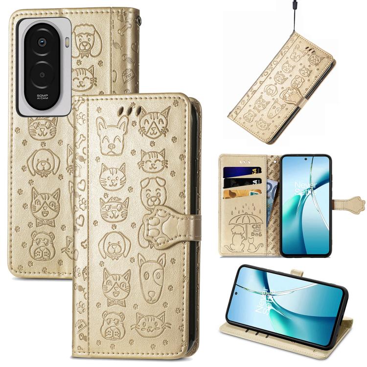 Cat and Dog Embossed Leather Phone Case, For Xiaomi 17, For Xiaomi Poco M7 4G 169mm, For Xiaomi 15T Pro, For Xiaomi 15T, For Xiaomi 15 Ultra, For Xiaomi 15 Pro