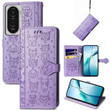 Cat and Dog Embossed Leather Phone Case, For Xiaomi 17, For Xiaomi Poco M7 4G 169mm, For Xiaomi 15T Pro, For Xiaomi 15T, For Xiaomi 15 Ultra, For Xiaomi 15 Pro