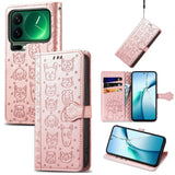 Cat and Dog Embossed Leather Phone Case, For Xiaomi Poco X8 Pro Max 5G, For Xiaomi Poco X8 Pro 5G, For Redmi Turbo 5 Max 5G, For Redmi Turbo 5 5G, For Xiaomi 17 Pro Max, For Xiaomi 17 Pro