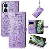 Cat and Dog Embossed Leather Phone Case, For Xiaomi Poco X8 Pro Max 5G, For Xiaomi Poco X8 Pro 5G, For Redmi Turbo 5 Max 5G, For Redmi Turbo 5 5G, For Xiaomi 17 Pro Max, For Xiaomi 17 Pro