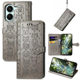 Cat and Dog Embossed Leather Phone Case, For Xiaomi Poco X8 Pro Max 5G, For Xiaomi Poco X8 Pro 5G, For Redmi Turbo 5 Max 5G, For Redmi Turbo 5 5G, For Xiaomi 17 Pro Max, For Xiaomi 17 Pro